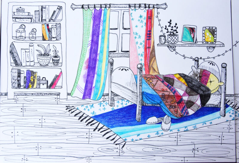 kurs-rysunku-poznań-online-dla-dzieci-rysunek-cienkopis-kolorowanka-wzory