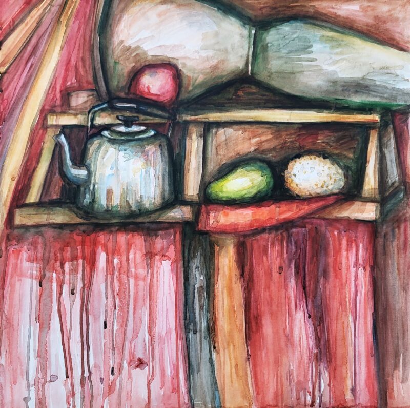 kurs-rysunku-poznań-online-malarstwo-akwarelowe-akwarela-sklep-obraz-do-salonu-czerwona