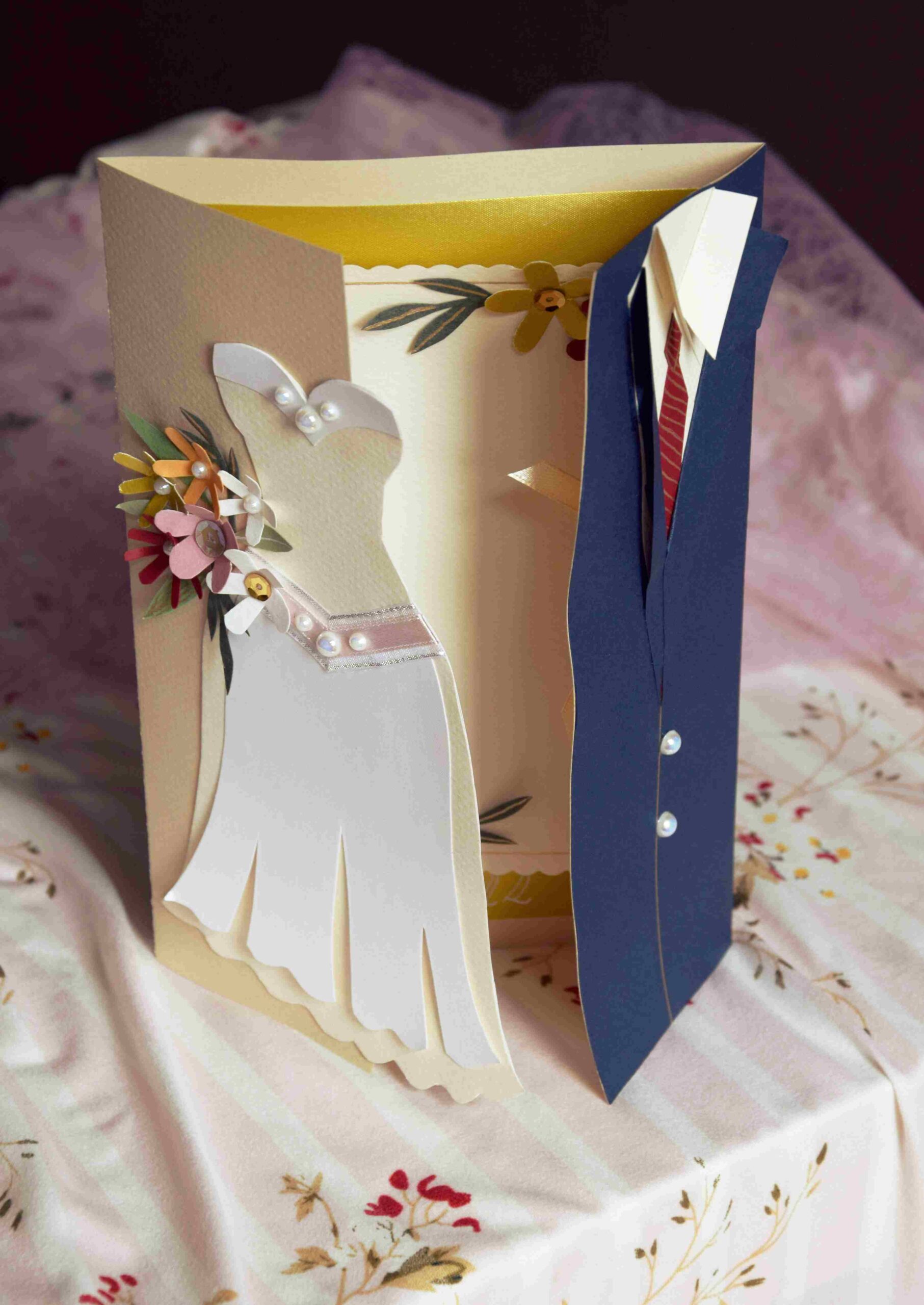 Kartka okolicznościowa ślubna DIY - obrazek 3