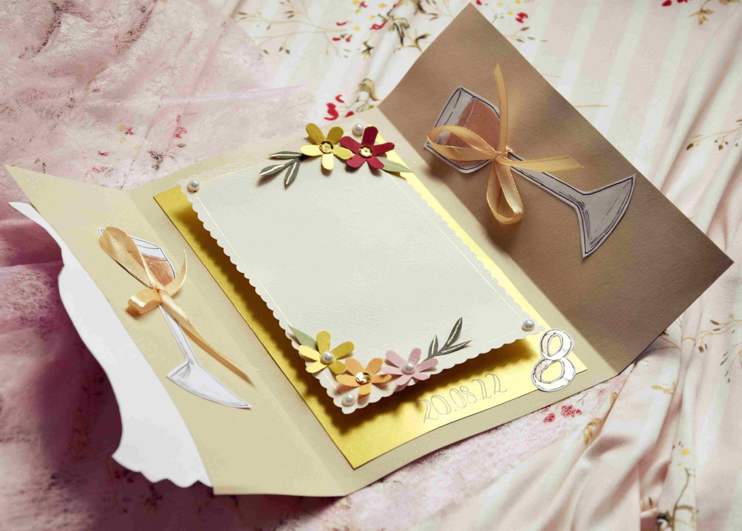 Kartka okolicznościowa ślubna DIY - obrazek 4